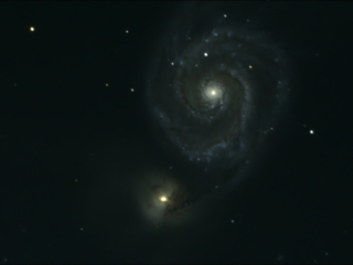 M51 - Галактика Водоворот в созвездии Гончих Псов